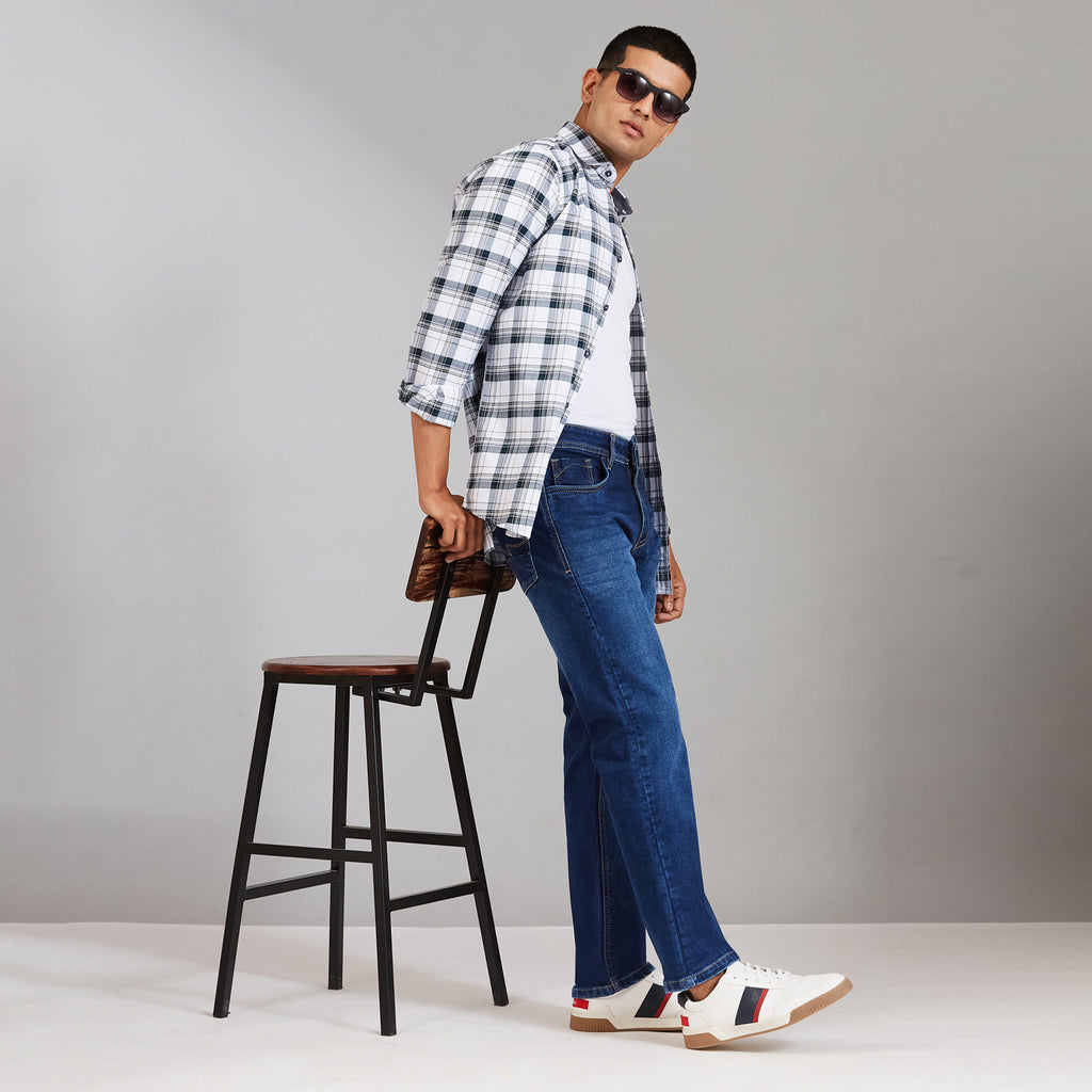 Duke Men Comfort Fit Stretchable Jeans (SDD9132C)