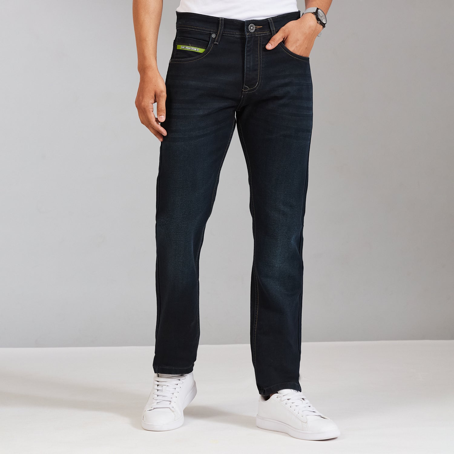 Duke Men Narrow Fit Stretchable Jeans (SDD9291N)