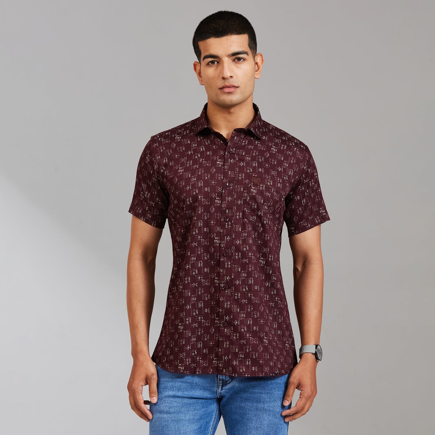 Duke Men Regular Half Sleeve Cotton Shirt (SDO4PRAN)