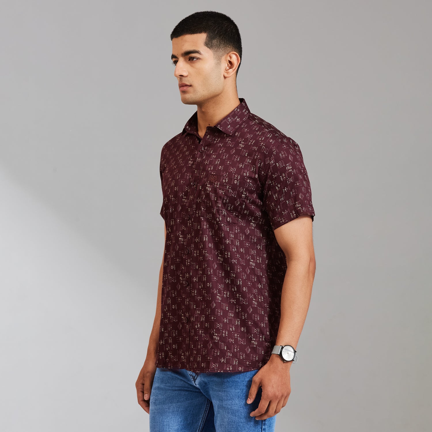 Duke Men Regular Half Sleeve Cotton Shirt (SDO4PRAN)