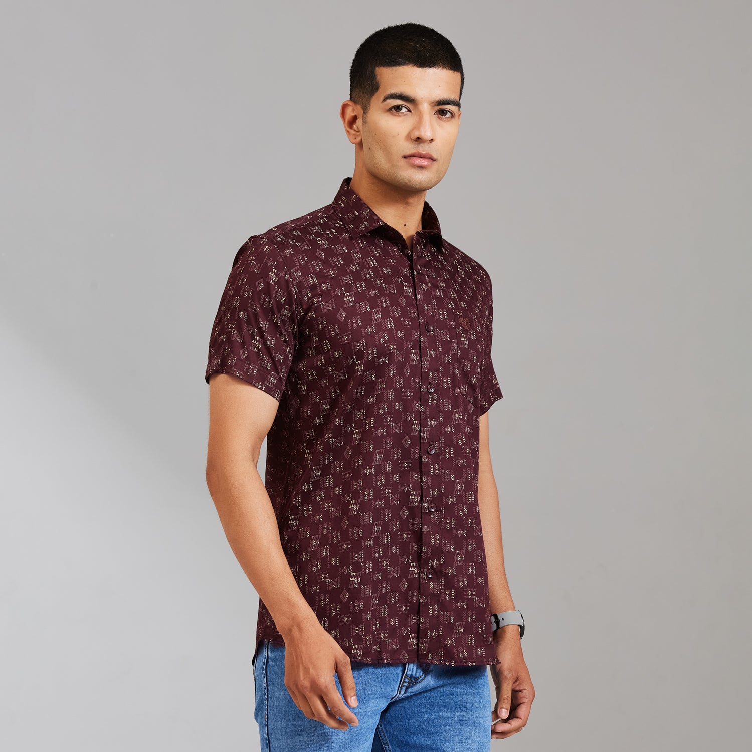 Duke Men Regular Half Sleeve Cotton Shirt (SDO4PRAN)