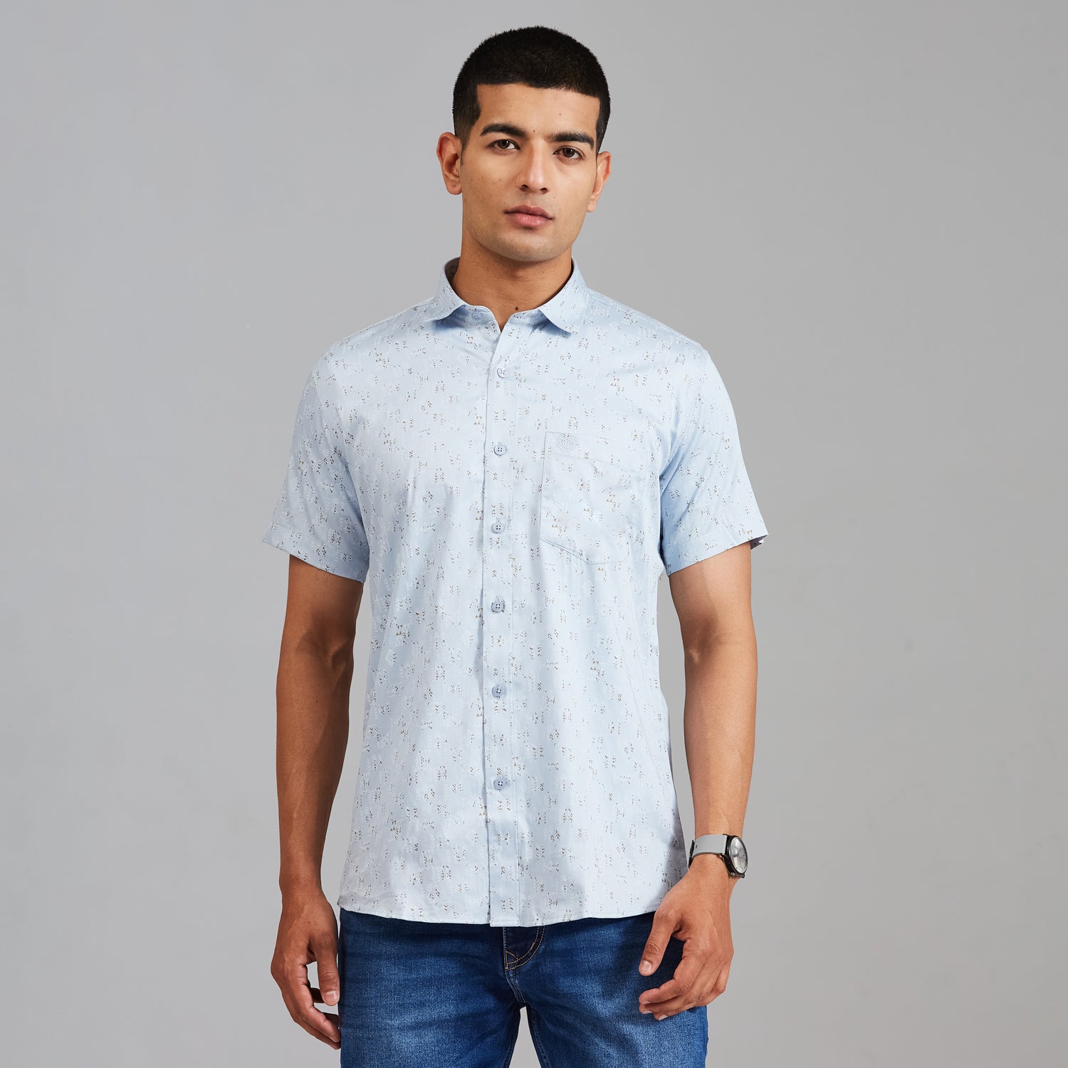 Duke Men Regular Half Sleeve Cotton Shirt (SDO4PRAN)
