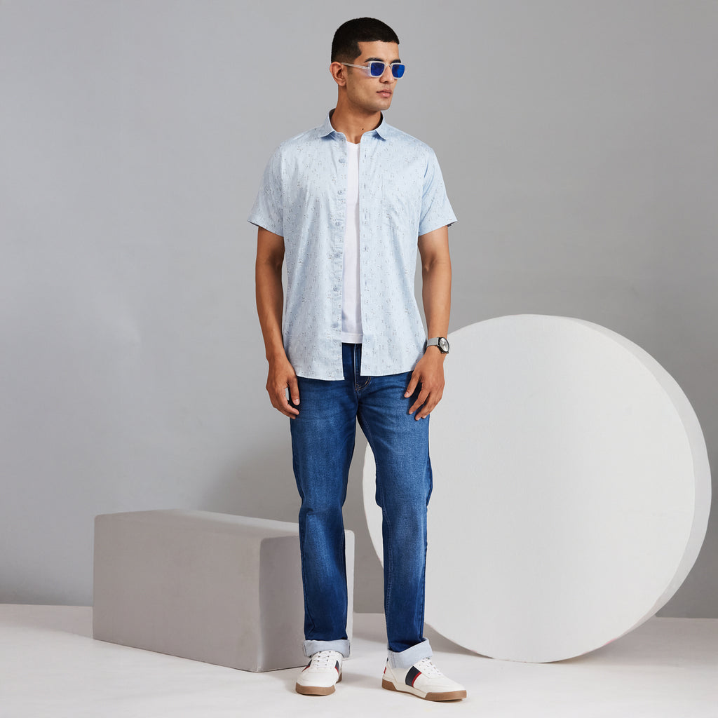 Duke Men Regular Half Sleeve Cotton Shirt (SDO4PRAN)