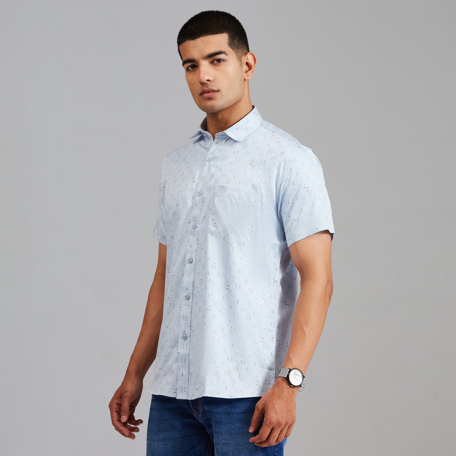 Duke Men Regular Half Sleeve Cotton Shirt (SDO4PRAN)