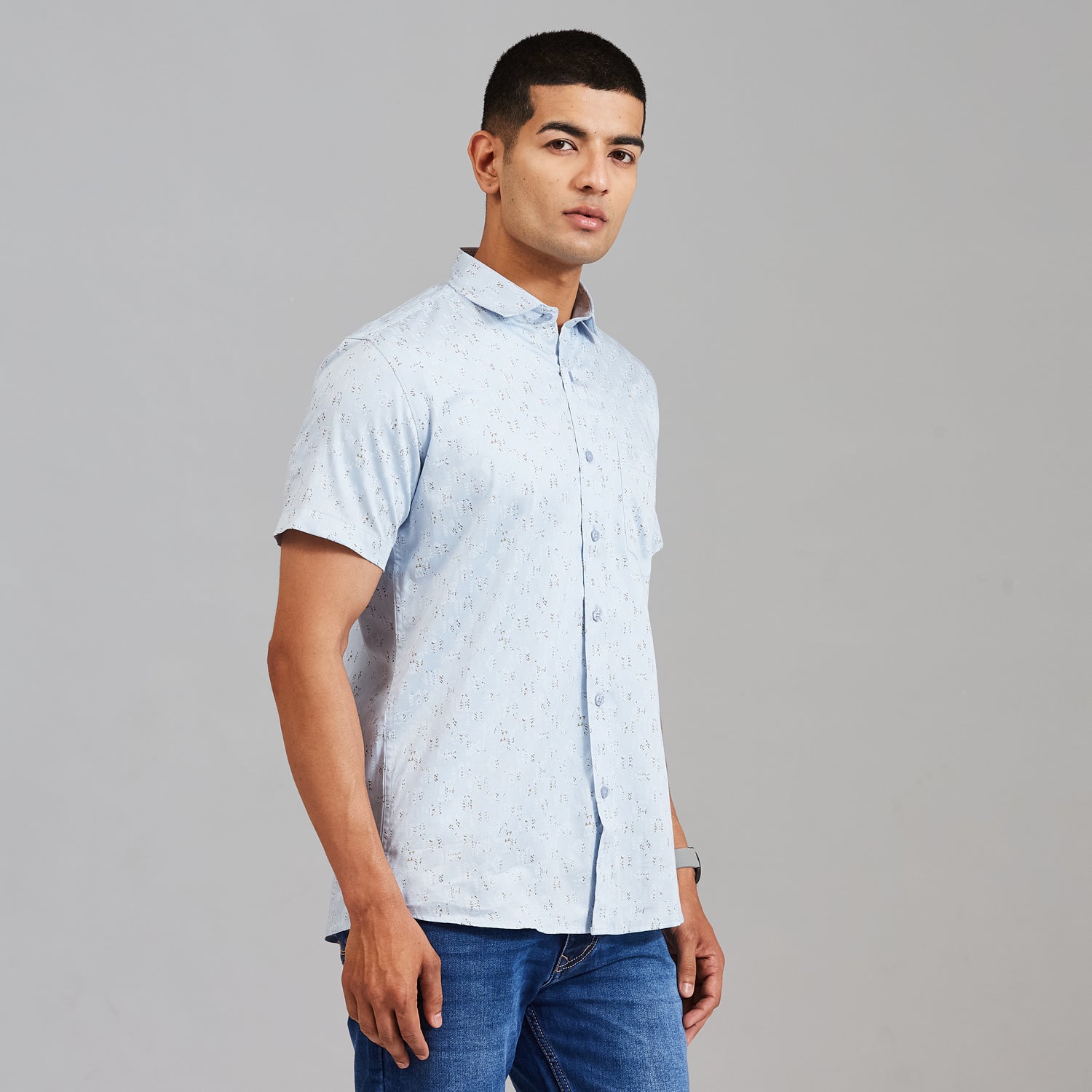Duke Men Regular Half Sleeve Cotton Shirt (SDO4PRAN)