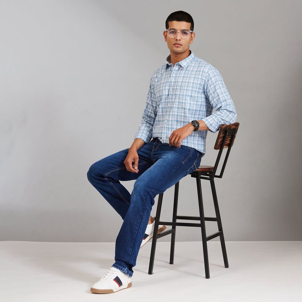 Duke Men Regular Full Sleeve Cotton Shirt (SDO7CKCR)