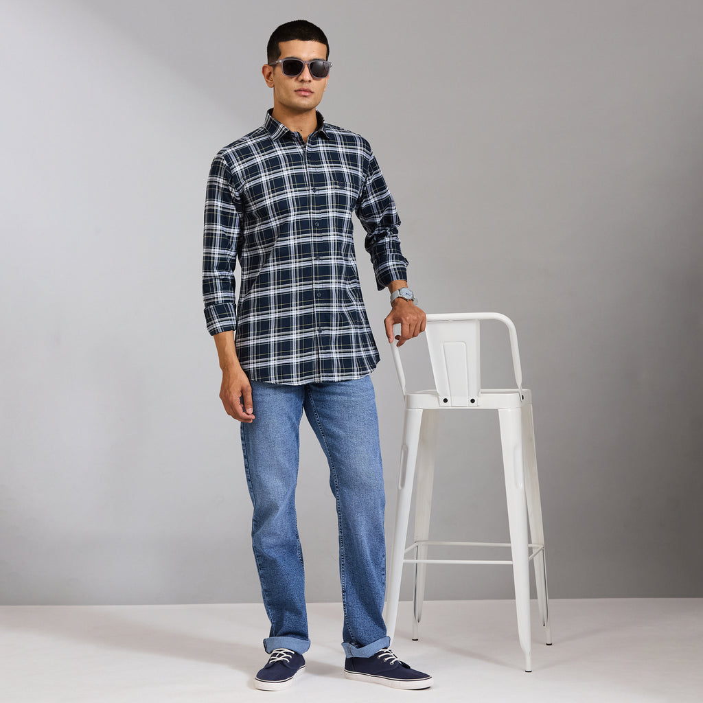 Duke Men Regular Full Sleeve Cotton Shirt (SDO8CKBW)
