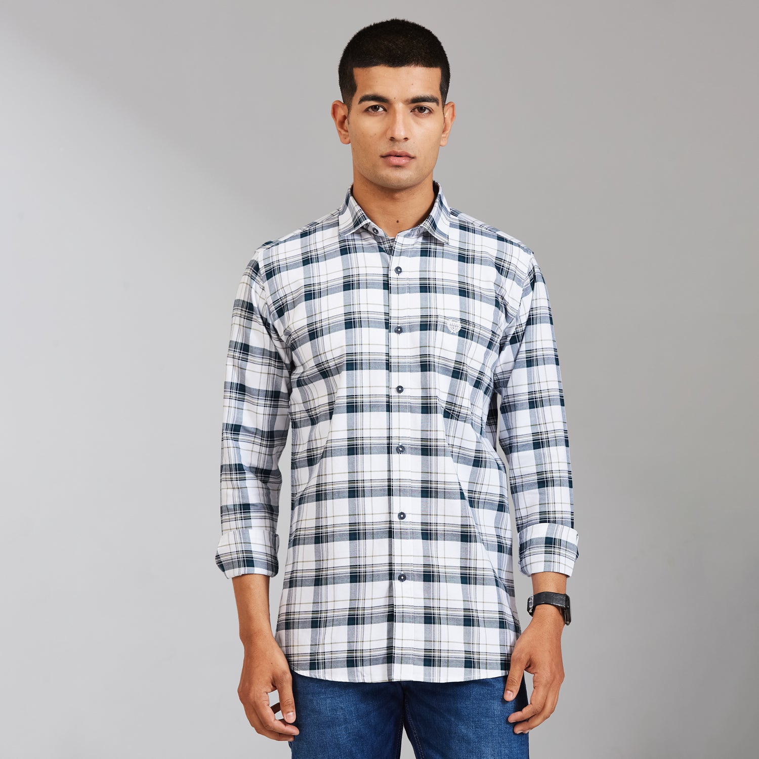 Duke Men Regular Full Sleeve Cotton Shirt (SDO8CKBW)