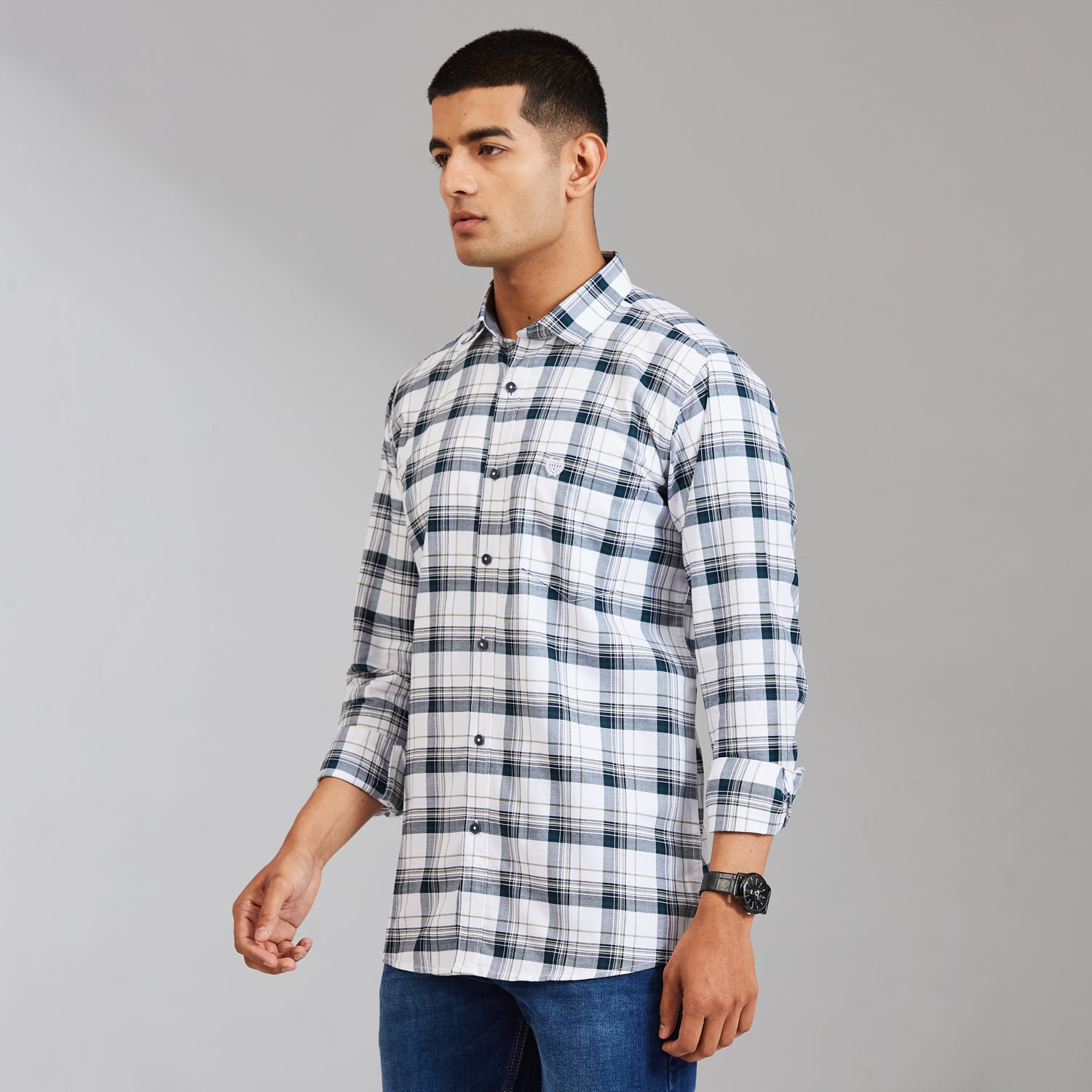Duke Men Regular Full Sleeve Cotton Shirt (SDO8CKBW)