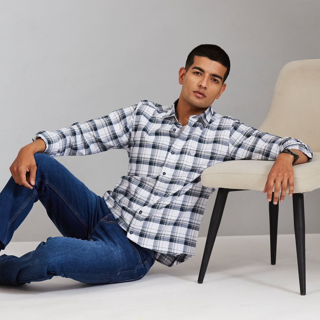 Duke Men Regular Full Sleeve Cotton Shirt (SDO8CKBW)