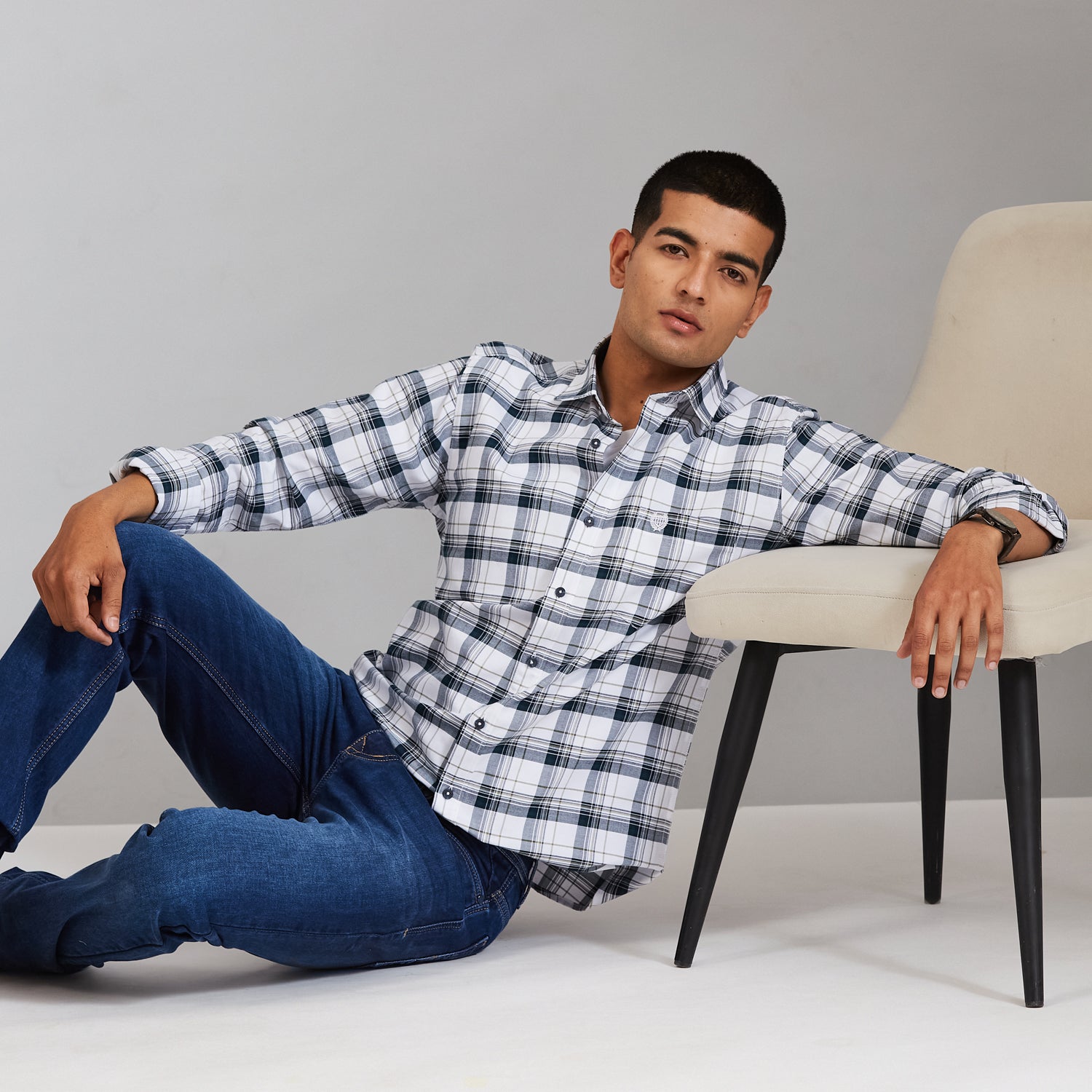 Duke Men Regular Full Sleeve Cotton Shirt (SDO8CKBW)