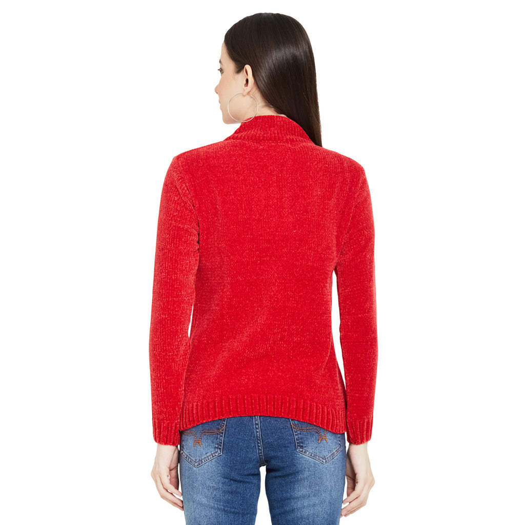 Duke Urban Women Full Sleeve Half Zipper Pullover (SDS933)