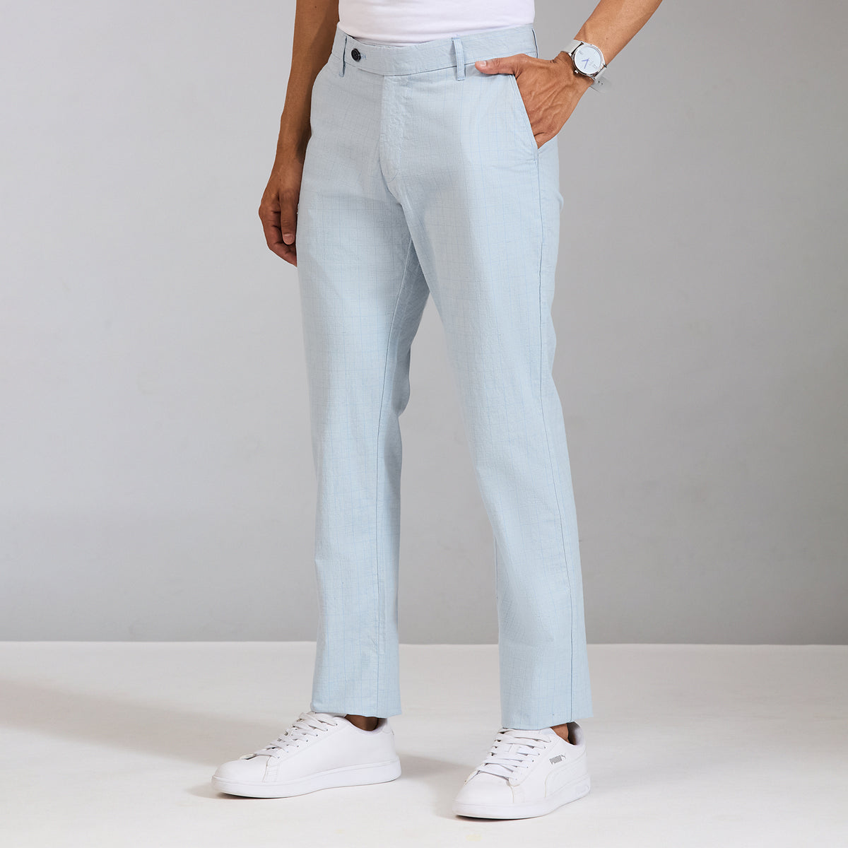 Duke Men Narrow Fit Casual Trouser (SDT4617Q) view 3