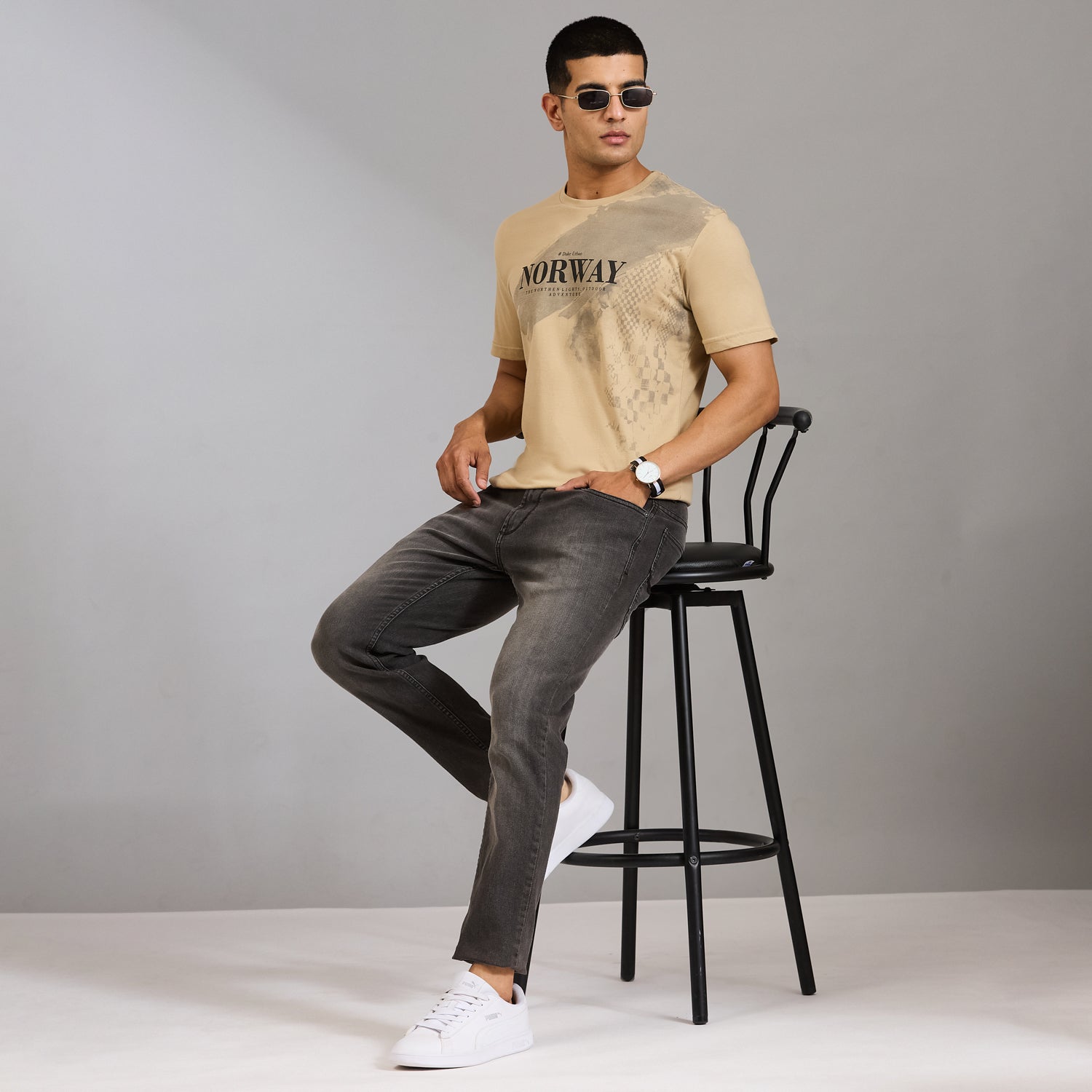 Duke Men Half Sleeve Cotton Printed Casual Regular Tshirt (SDVP42)