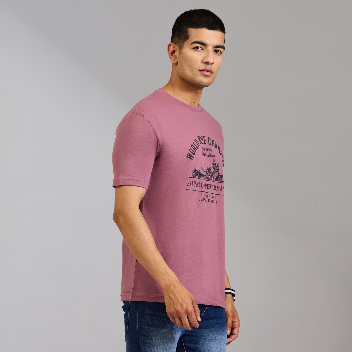 Duke Men Half Sleeve Cotton Printed Casual Regular Tshirt (SDVP42)