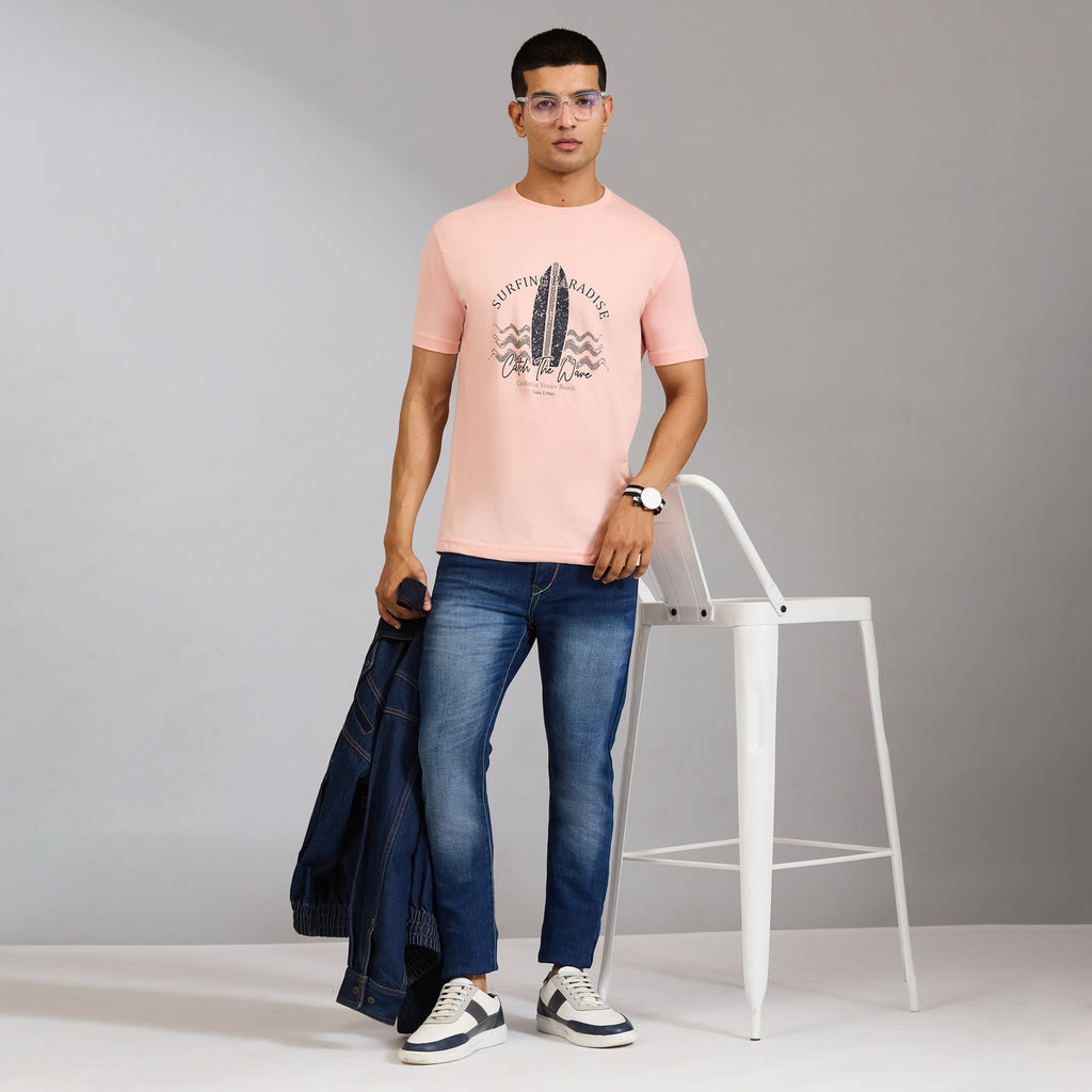 Duke Men Half Sleeve Cotton Printed Casual Regular Tshirt (SDVP42)