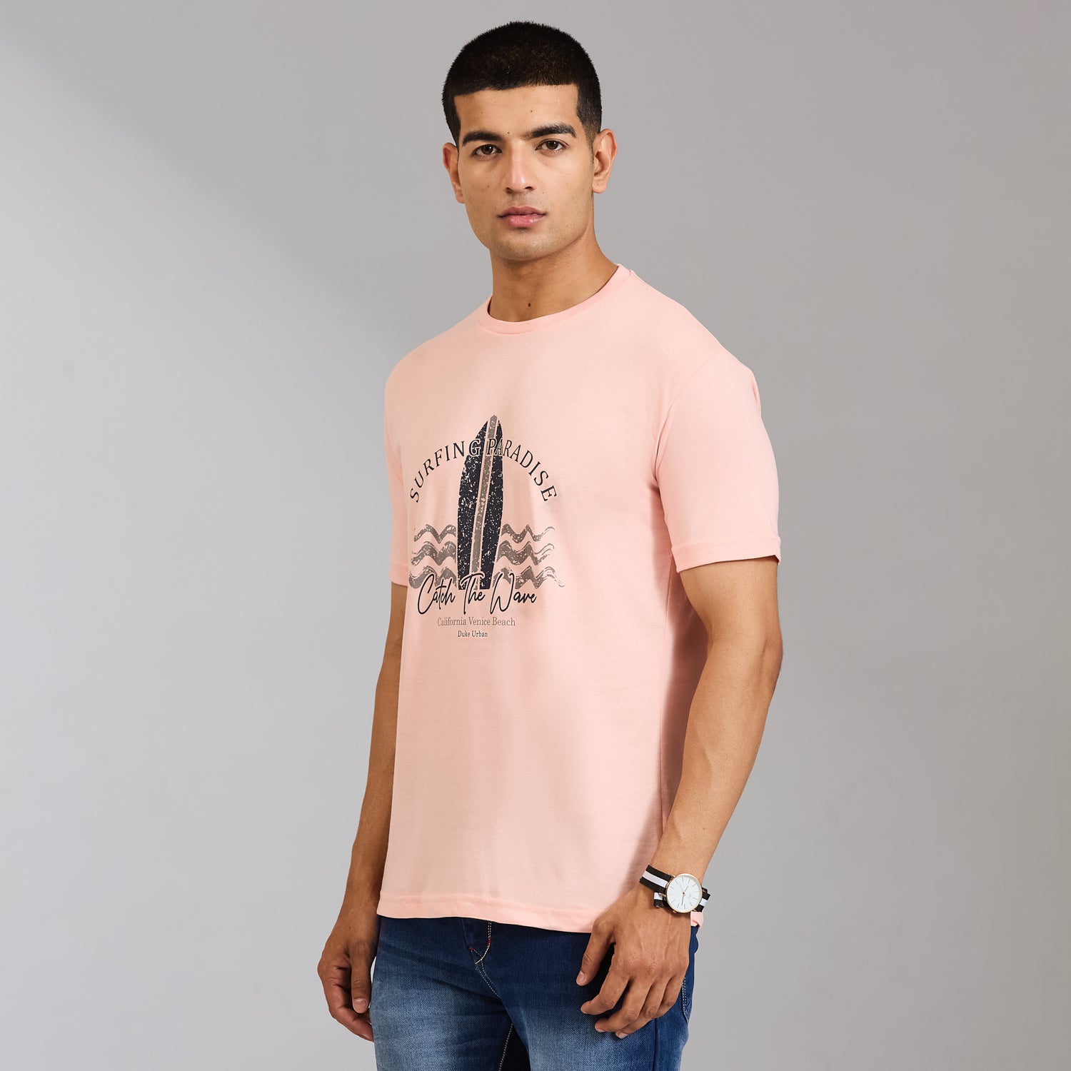 Duke Men Half Sleeve Cotton Printed Casual Regular Tshirt (SDVP42)
