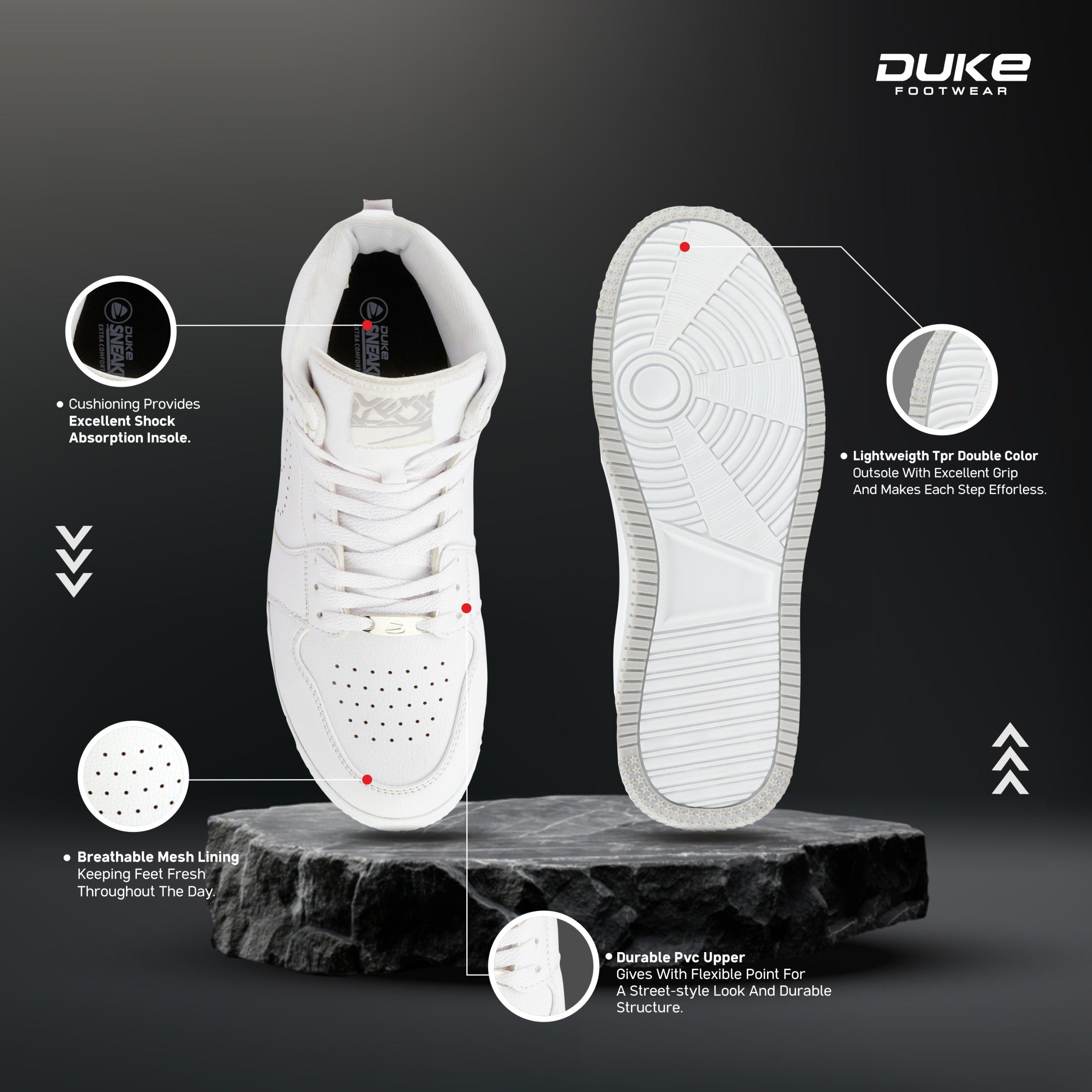 Duke Men Urban High-Top Sneakers (FWOL2545)