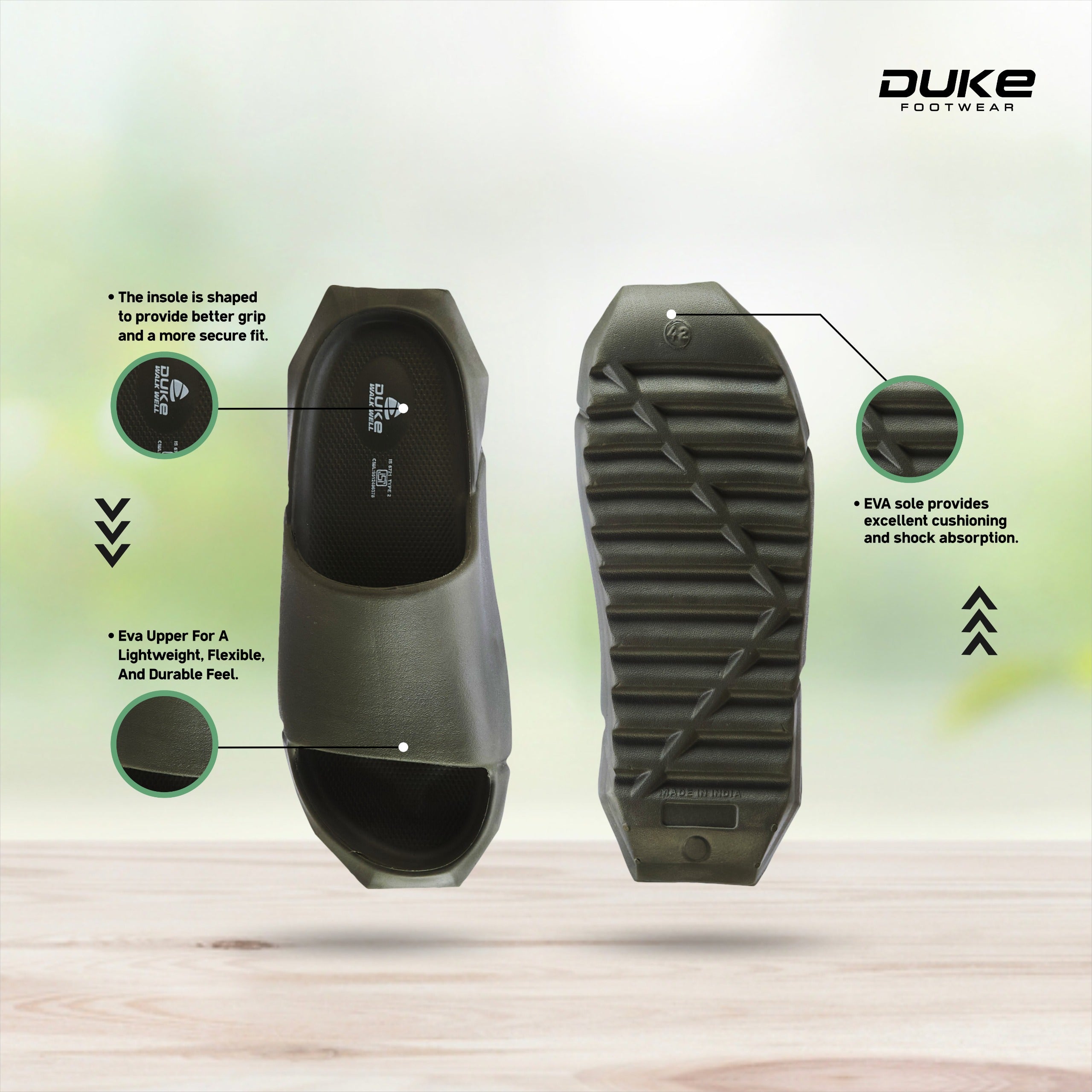Duke Men's Zenstep Sliders  (FWC6192)