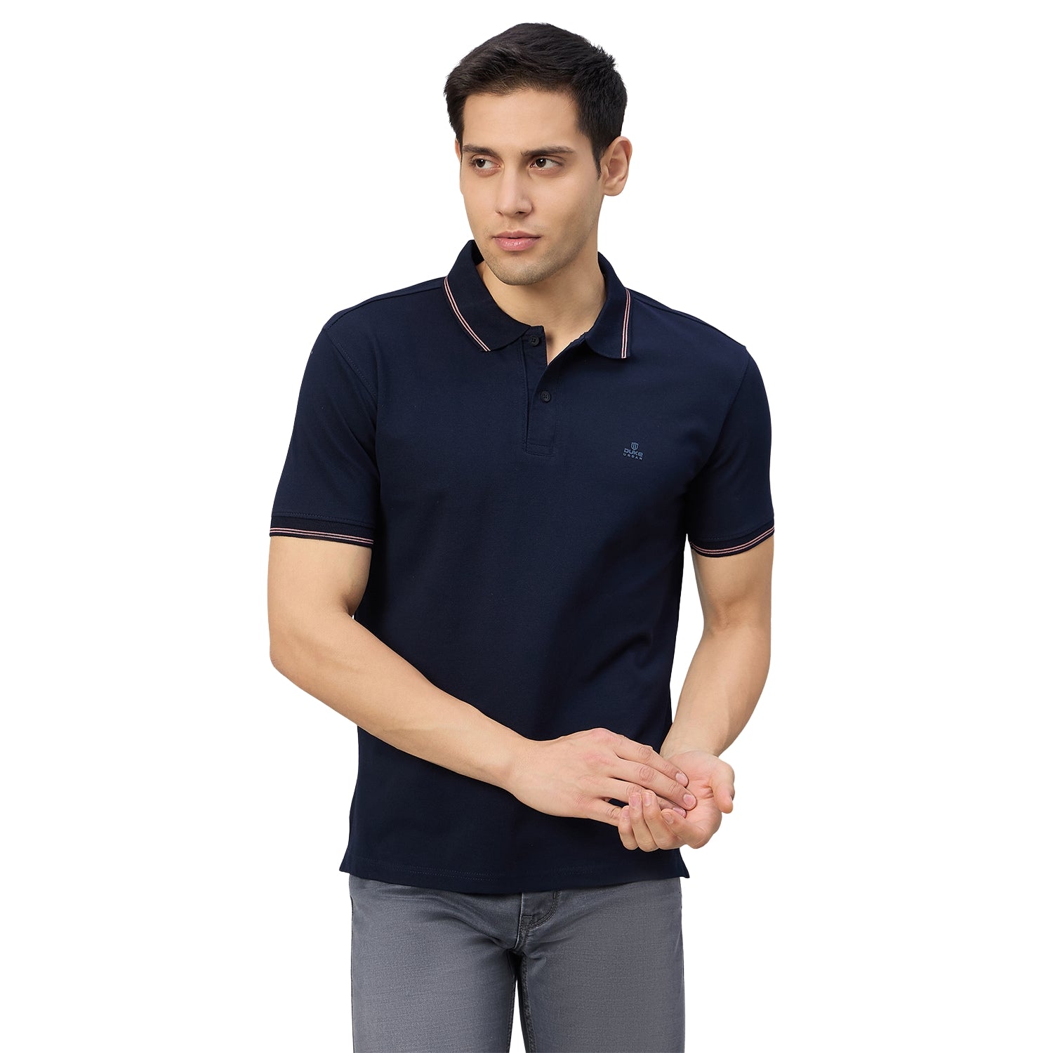 Duke Men Half Sleeve Cotton Smart Fit Casual T-shirt (SD73)