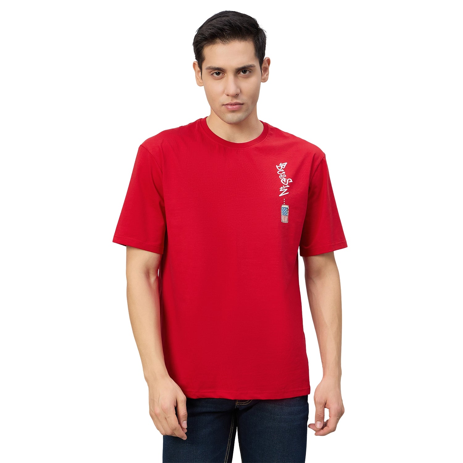 Duke Men Half Sleeve Cotton Oversize Casual T-shirt (LF7891)