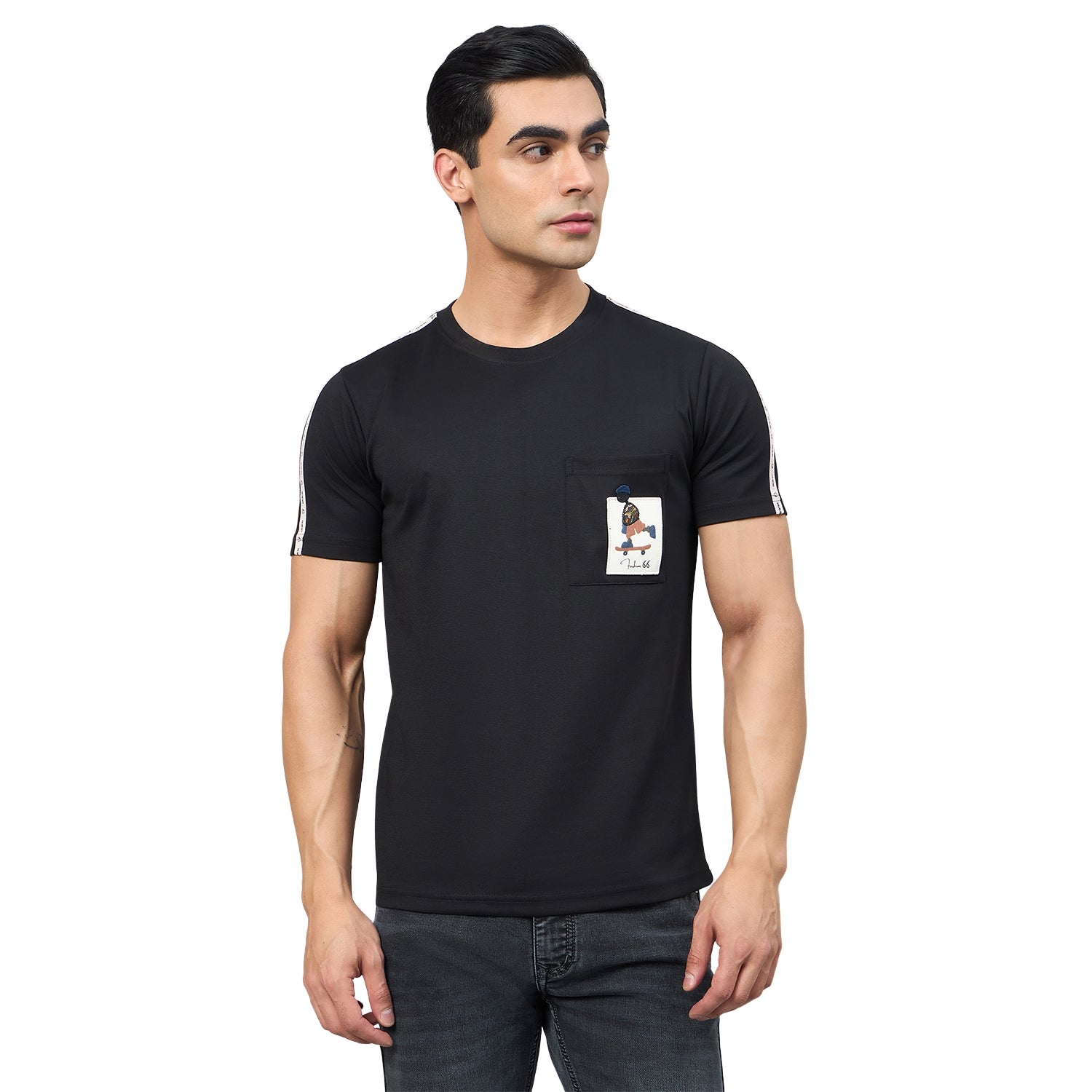Duke Men Half Sleeve Cotton Smart Fit Casual T-shirt (LF6087A)