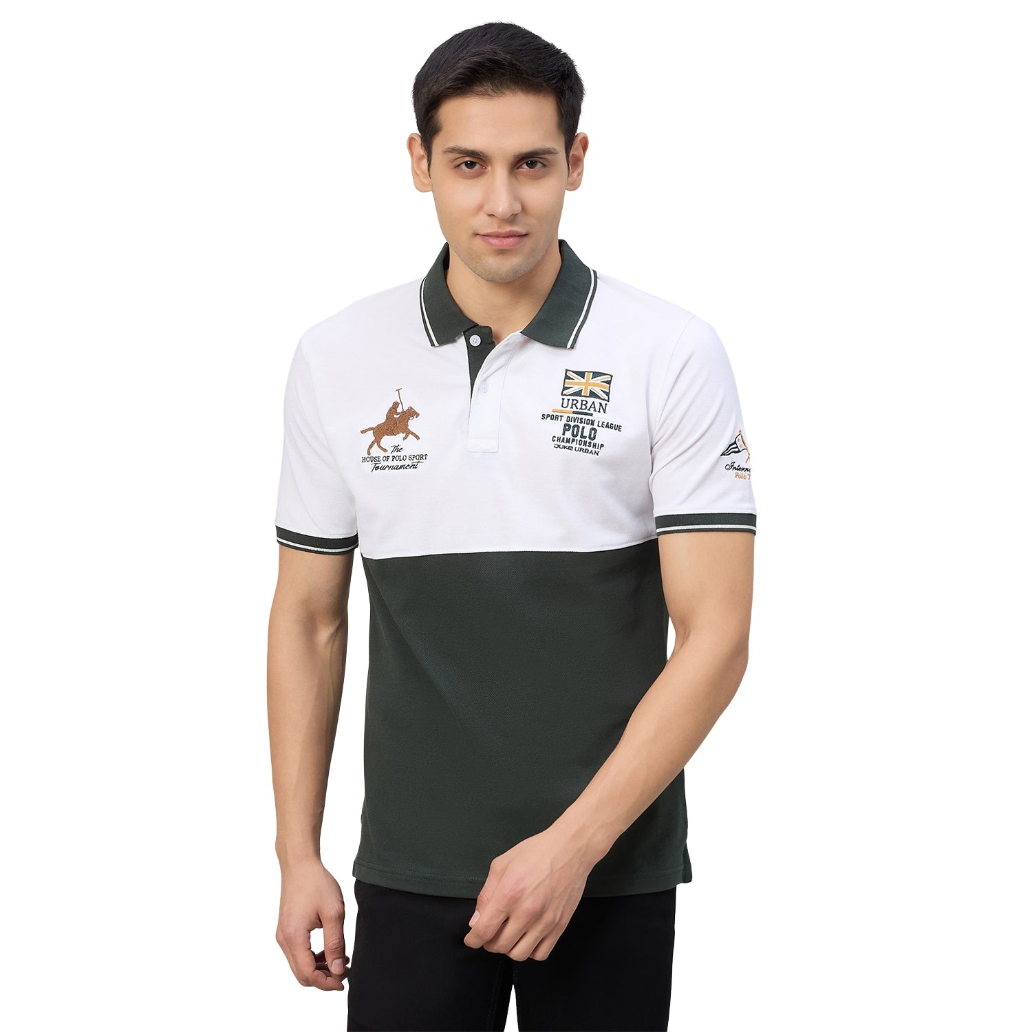 Duke Men Half Sleeve Cotton Regular Fit Casual T-shirt (LF7975)