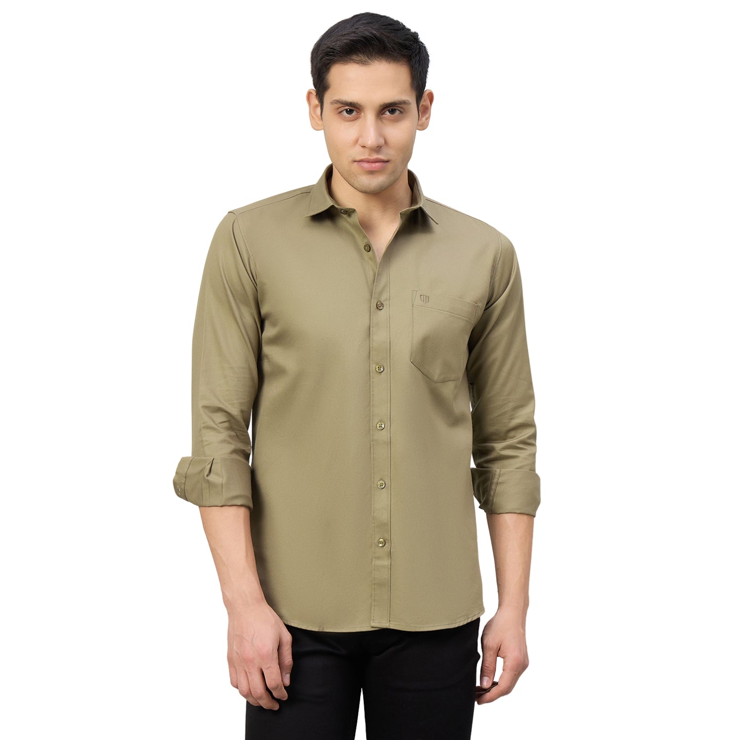 Duke Men Slim Fit Full Sleeve Short Style Cotton Shirt (SDO8PLTC)