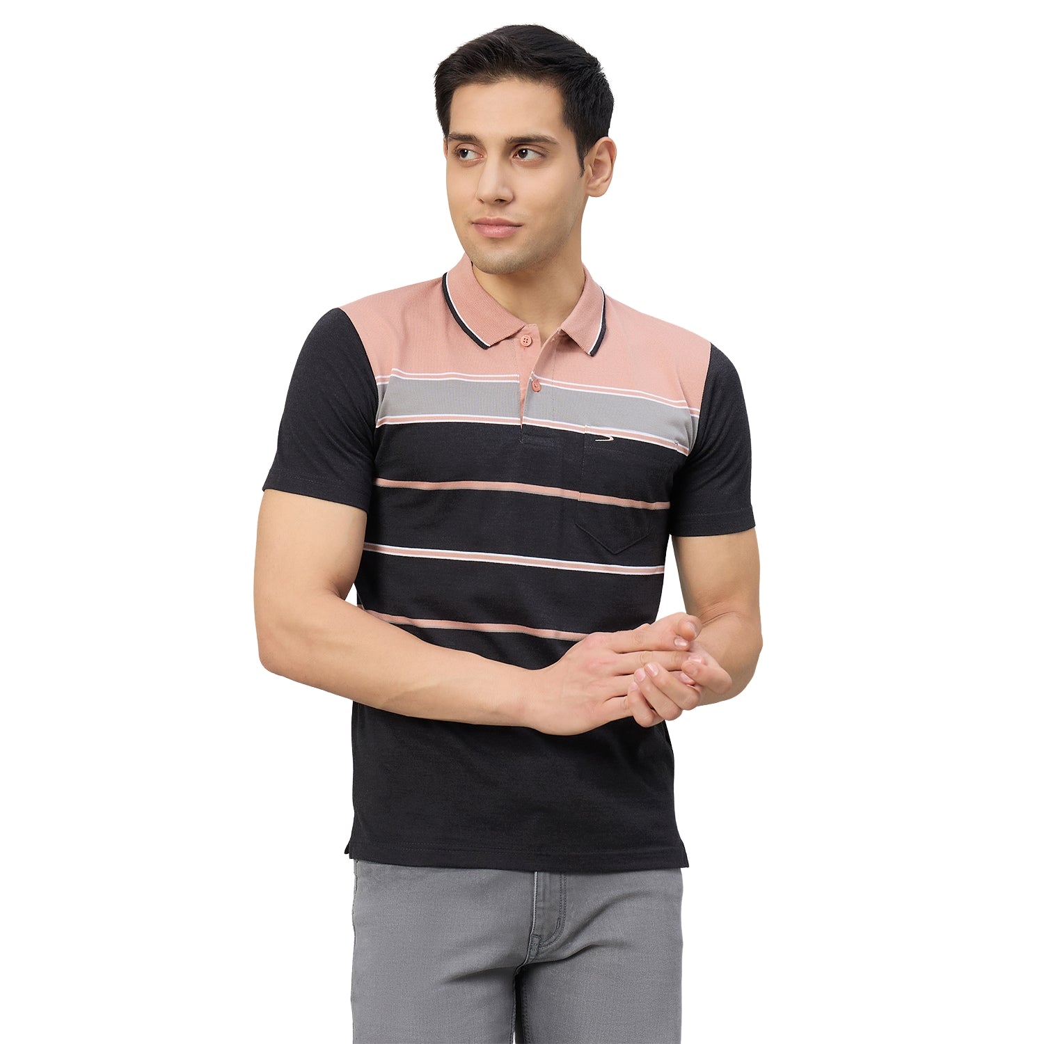 Duke Men Half Sleeve Cotton Regualr Fit Casual T-shirt (MLF1179)