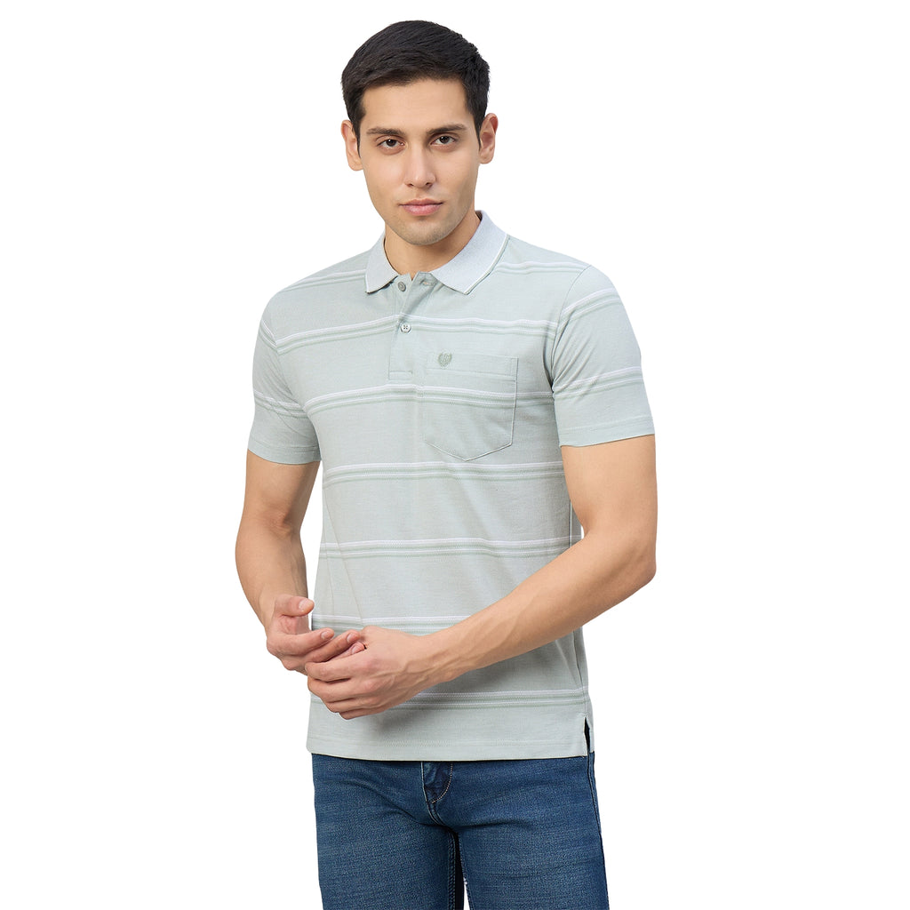 Duke Men Half Sleeve Cotton Regular Fit Casual T-shirt (LF7985)