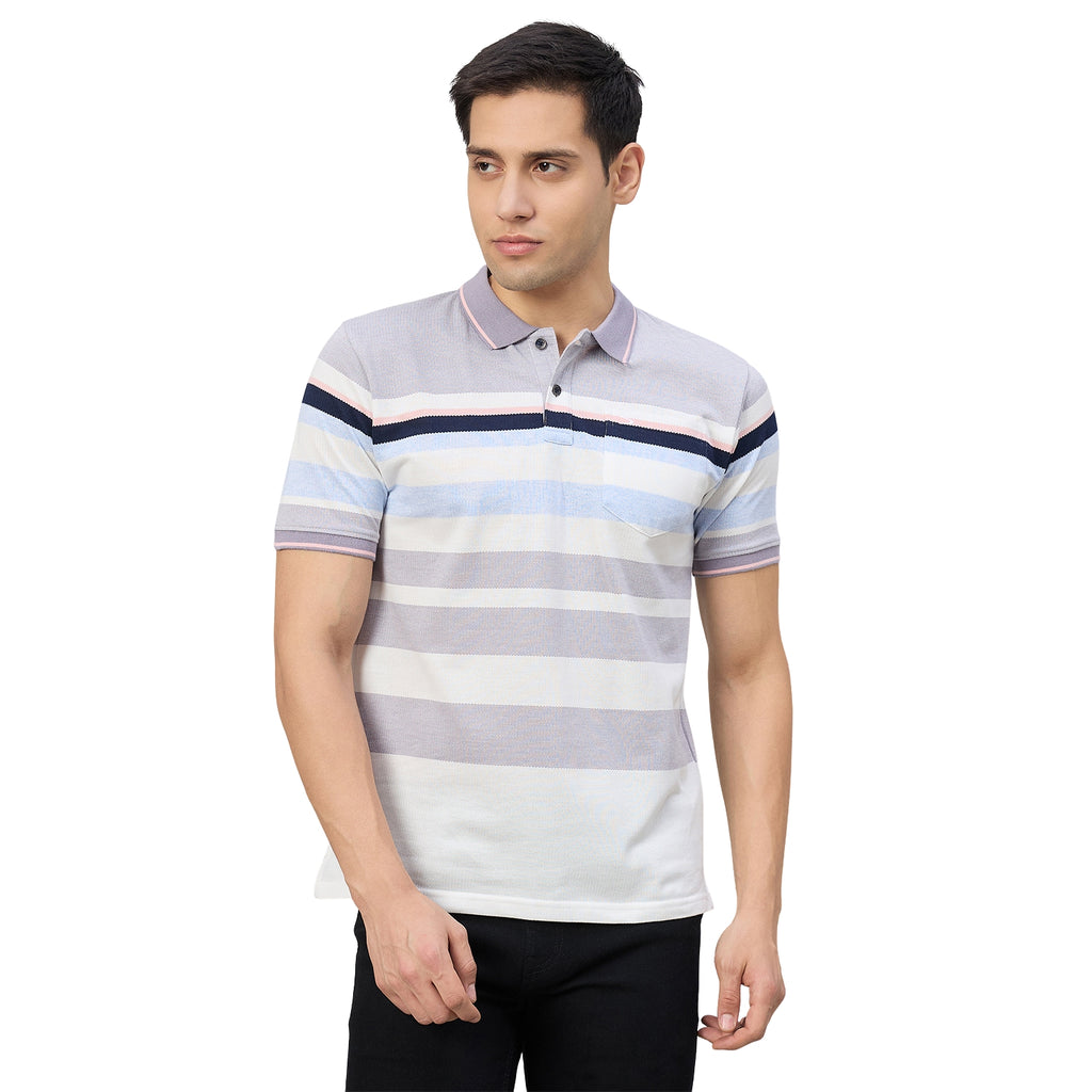Duke Men Half Sleeve Cotton Regualr Fit Casual T-shirt (LF7959)