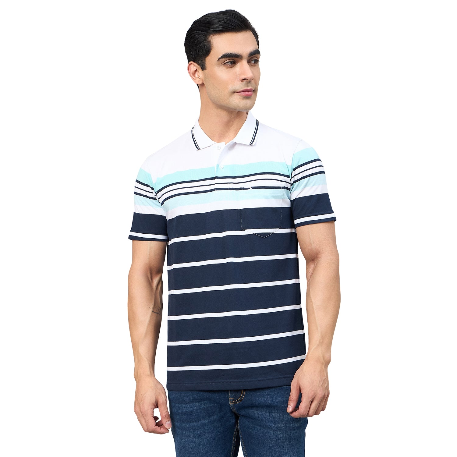 Duke Men Half Sleeve Cotton Regualr Fit Casual T-shirt (MLF1181)