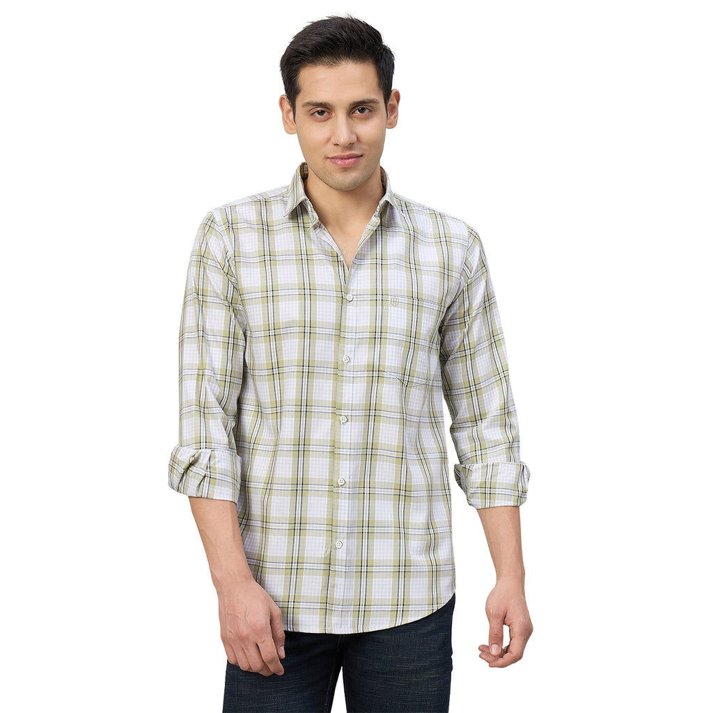 Duke Men Slim Fit Full Sleeve Oxford Cotton Shirt (SDO5CKDE)