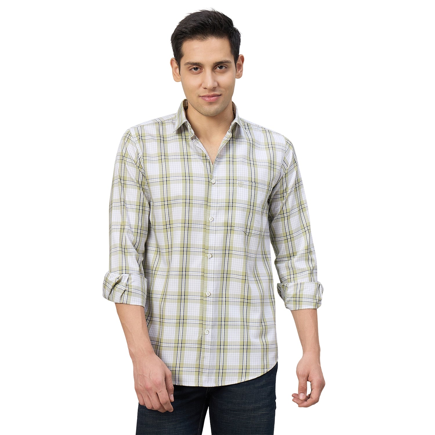 Duke Men Slim Fit Full Sleeve Oxford Cotton Shirt (SDO5CKDE)