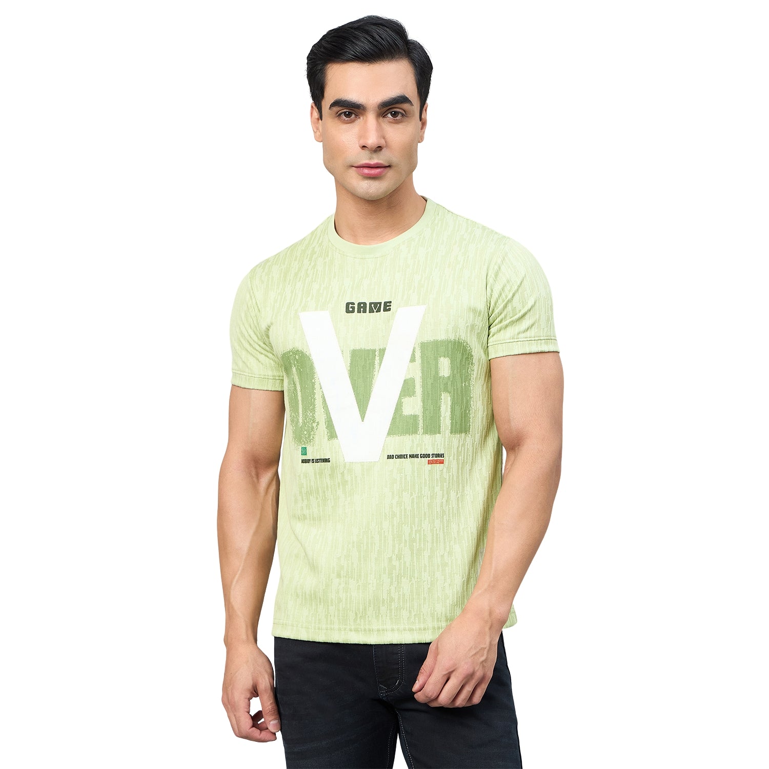 Duke Men Half Sleeve Cotton Smart Fit Casual T-shirt (LF7984)