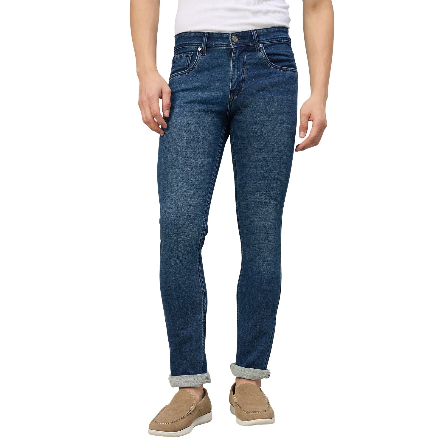 Duke Men Narrow Fit Stretchable Jeans (SDD9215N)
