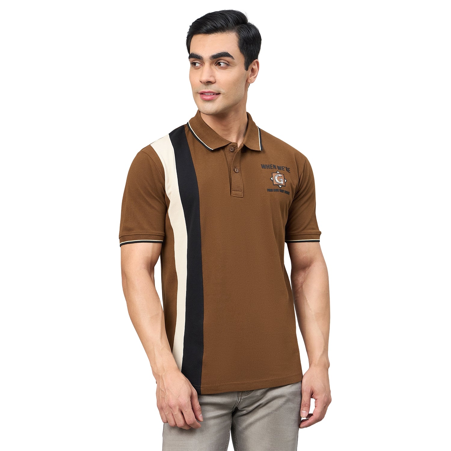 Duke Men Half Sleeve Cotton Regualr Fit Casual T-shirt (LF7910)