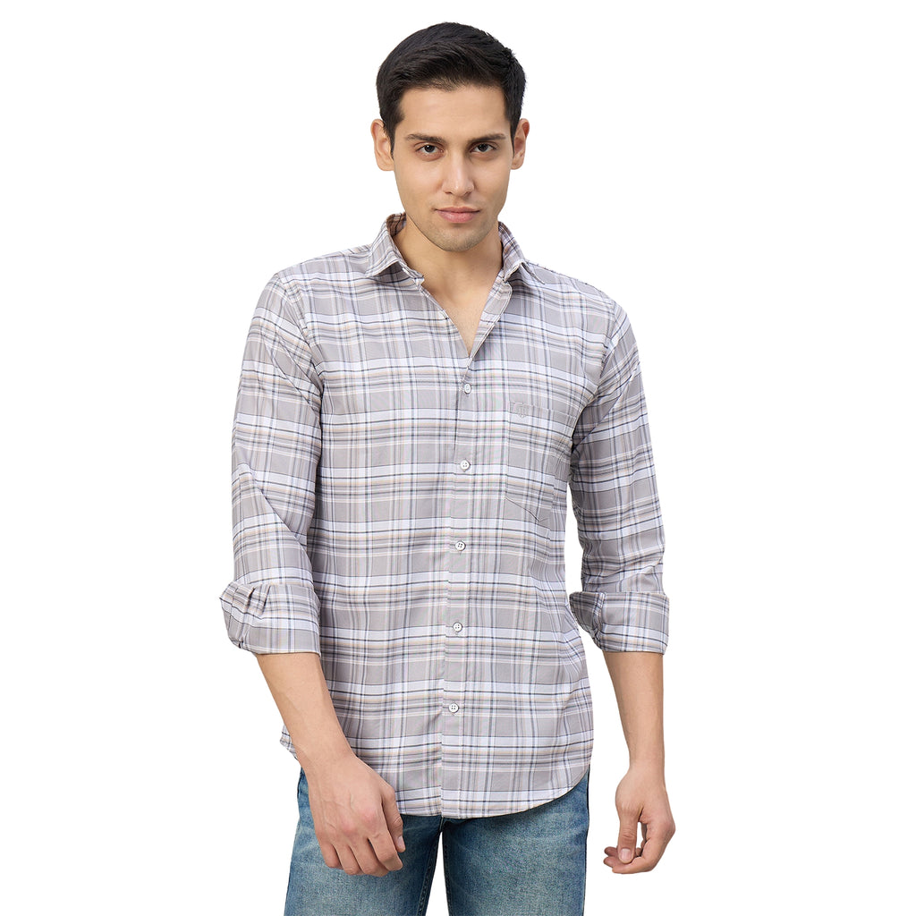 Duke Men Slim Fit Full Sleeve Oxford Cotton Shirt (SDO5CKCY)