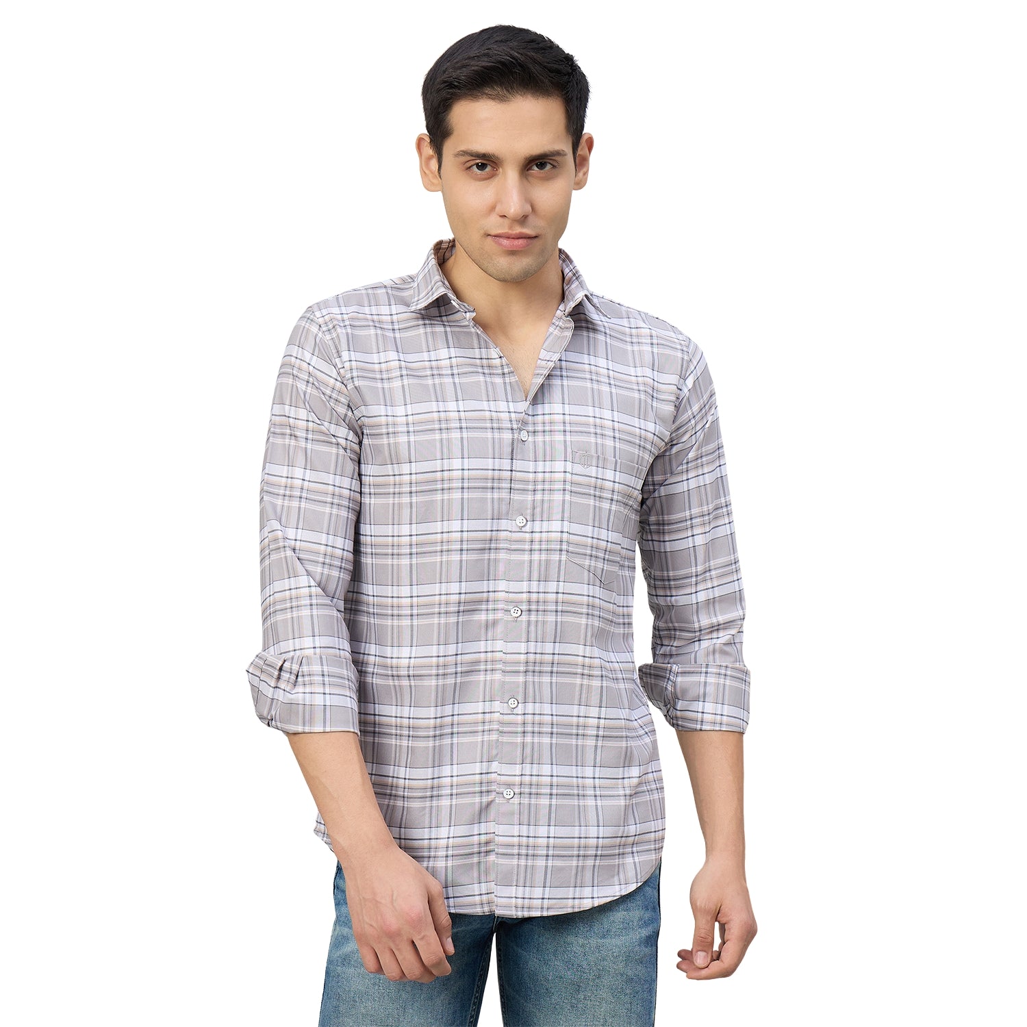 Duke Men Slim Fit Full Sleeve Oxford Cotton Shirt (SDO5CKCY)