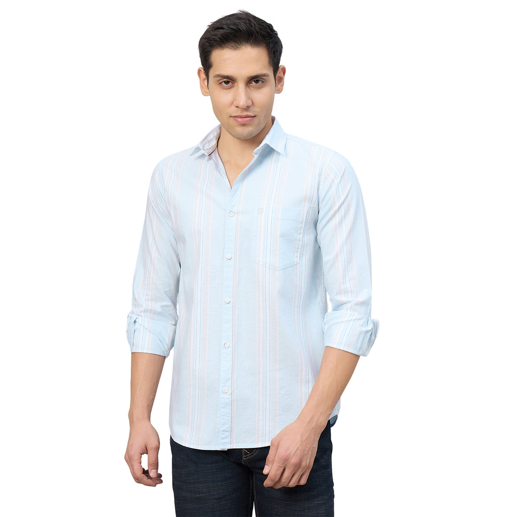 Duke Men Slim Fit Full Sleeve Oxford Cotton Shirt (SDO5STV)