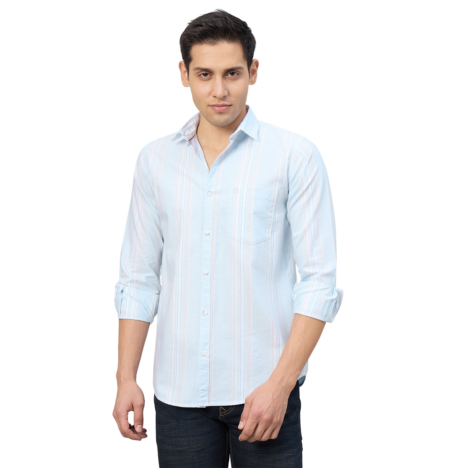 Duke Men Slim Fit Full Sleeve Oxford Cotton Shirt (SDO5STV)