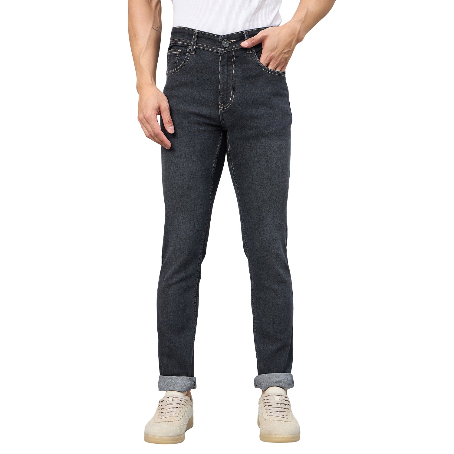 Duke Men Narrow Fit Stretchable Jeans (SD5900NR)