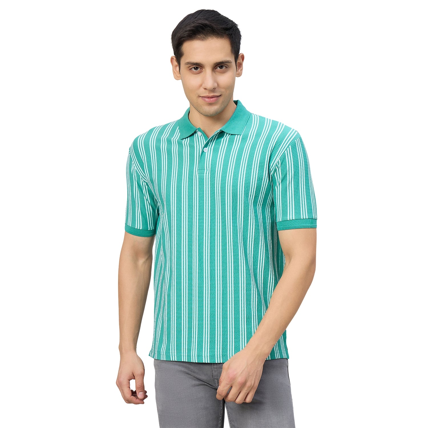 Duke Men Half Sleeve Cotton Regualr Fit Casual T-shirt (LF7918)
