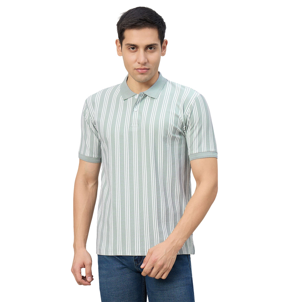 Duke Men Half Sleeve Cotton Regualr Fit Casual T-shirt (LF7918)