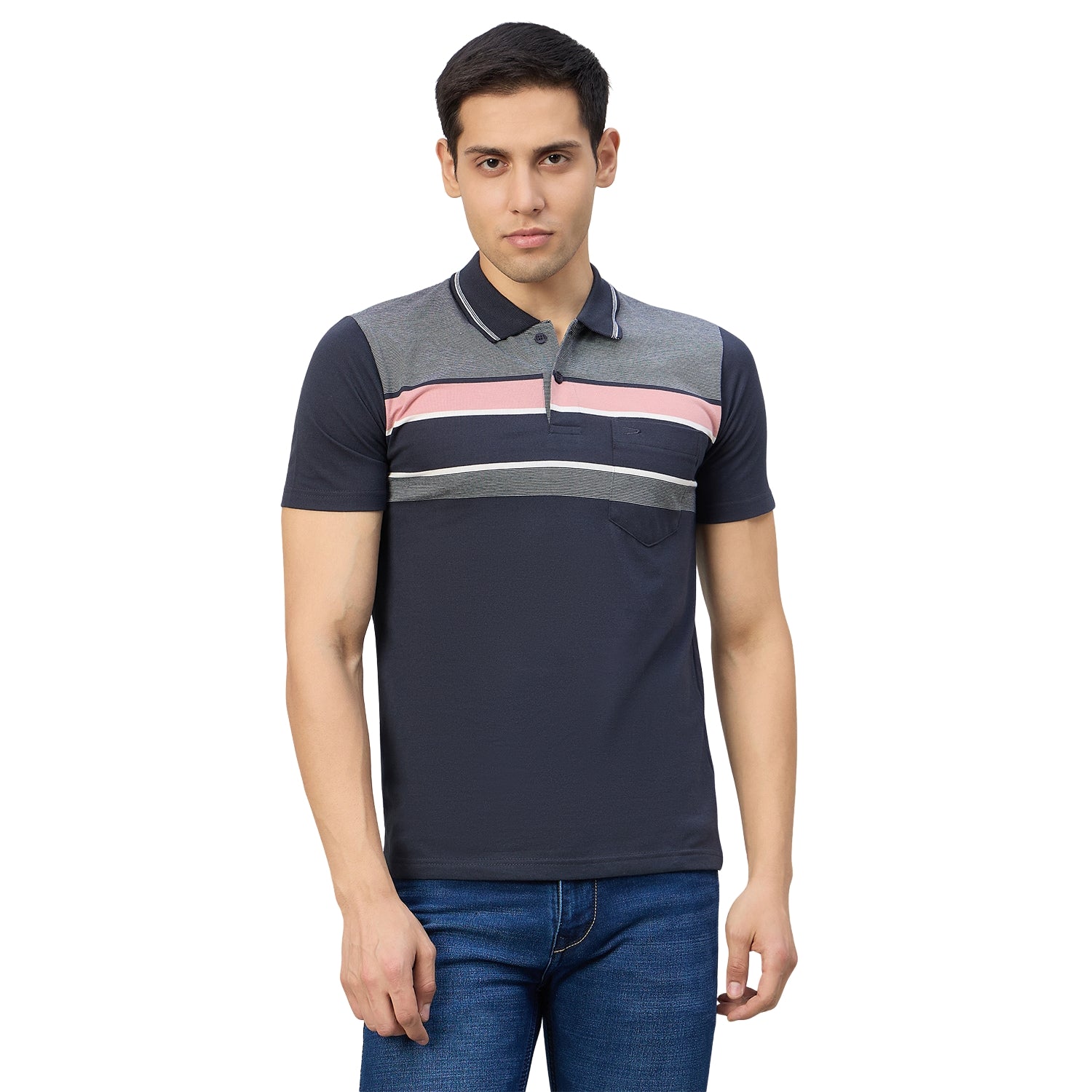 Duke Men Half Sleeve Cotton Regualr Fit Casual T-shirt (MLF1176)