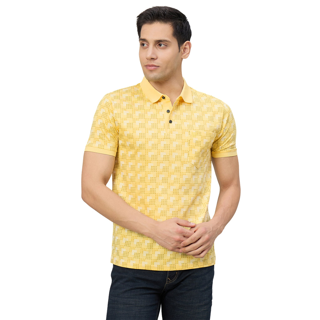 Duke Men Half Sleeve Cotton Regular Fit Casual T-shirt (LF7924)