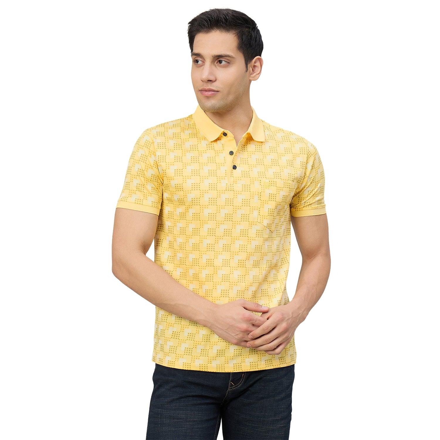 Duke Men Half Sleeve Cotton Regular Fit Casual T-shirt (LF7924)