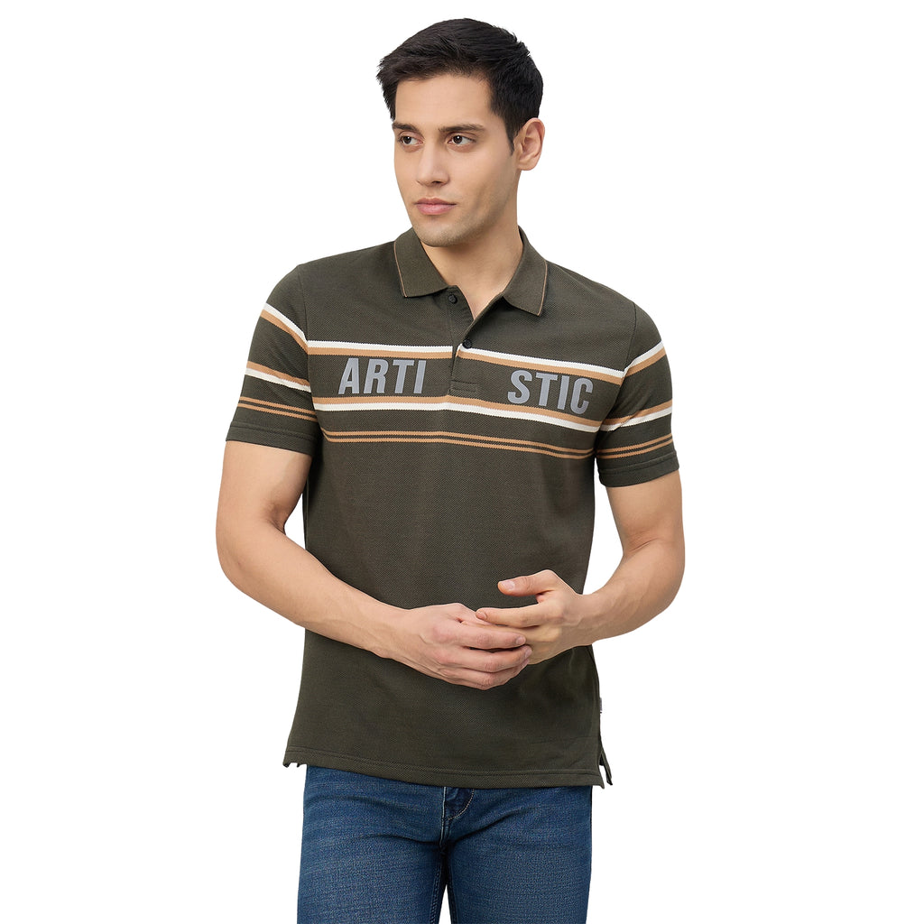 Duke Men Half Sleeve Cotton Regualr Fit Casual T-shirt (LF7637)