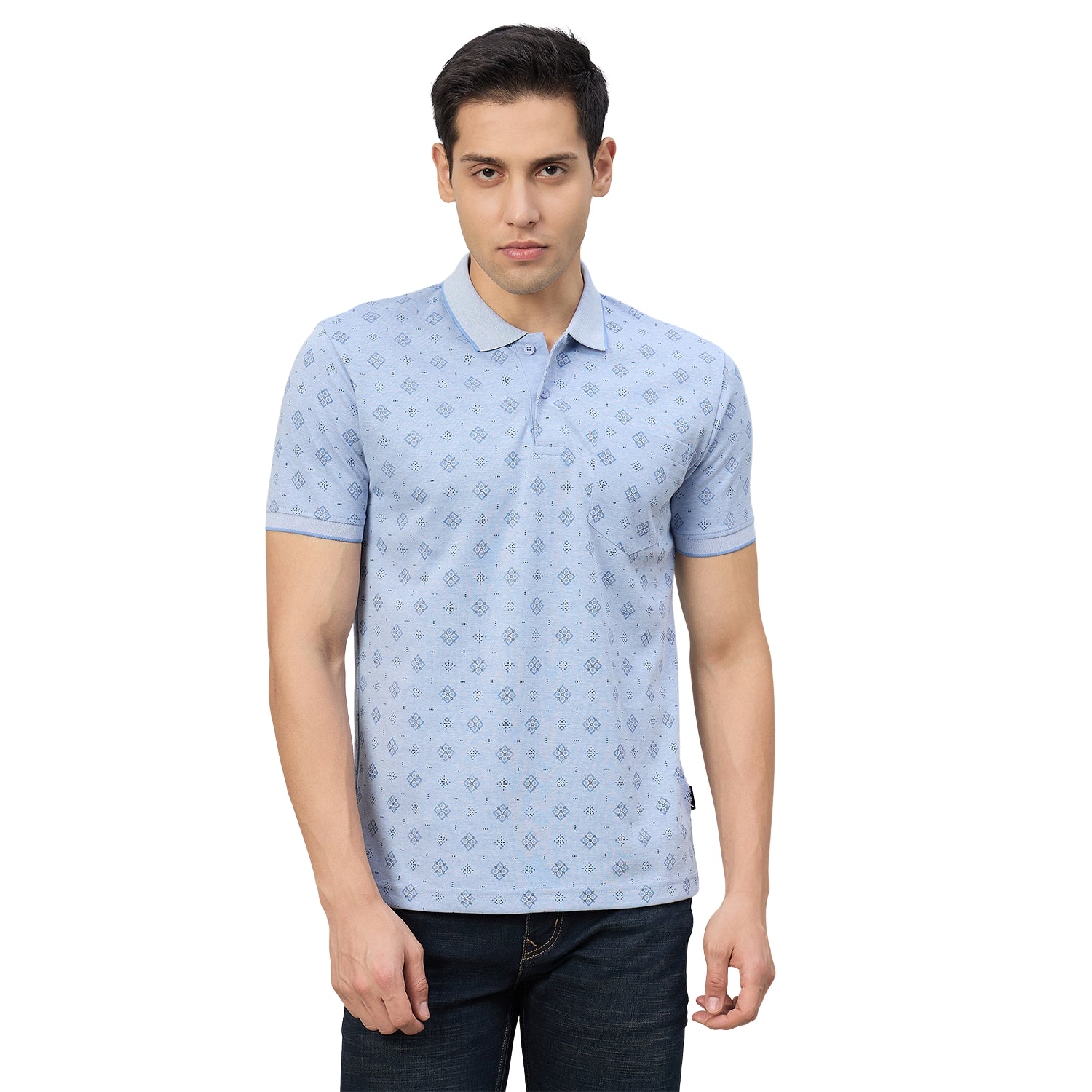 Duke Men Half Sleeve Cotton Regualr Fit Casual T-shirt (LF7995)