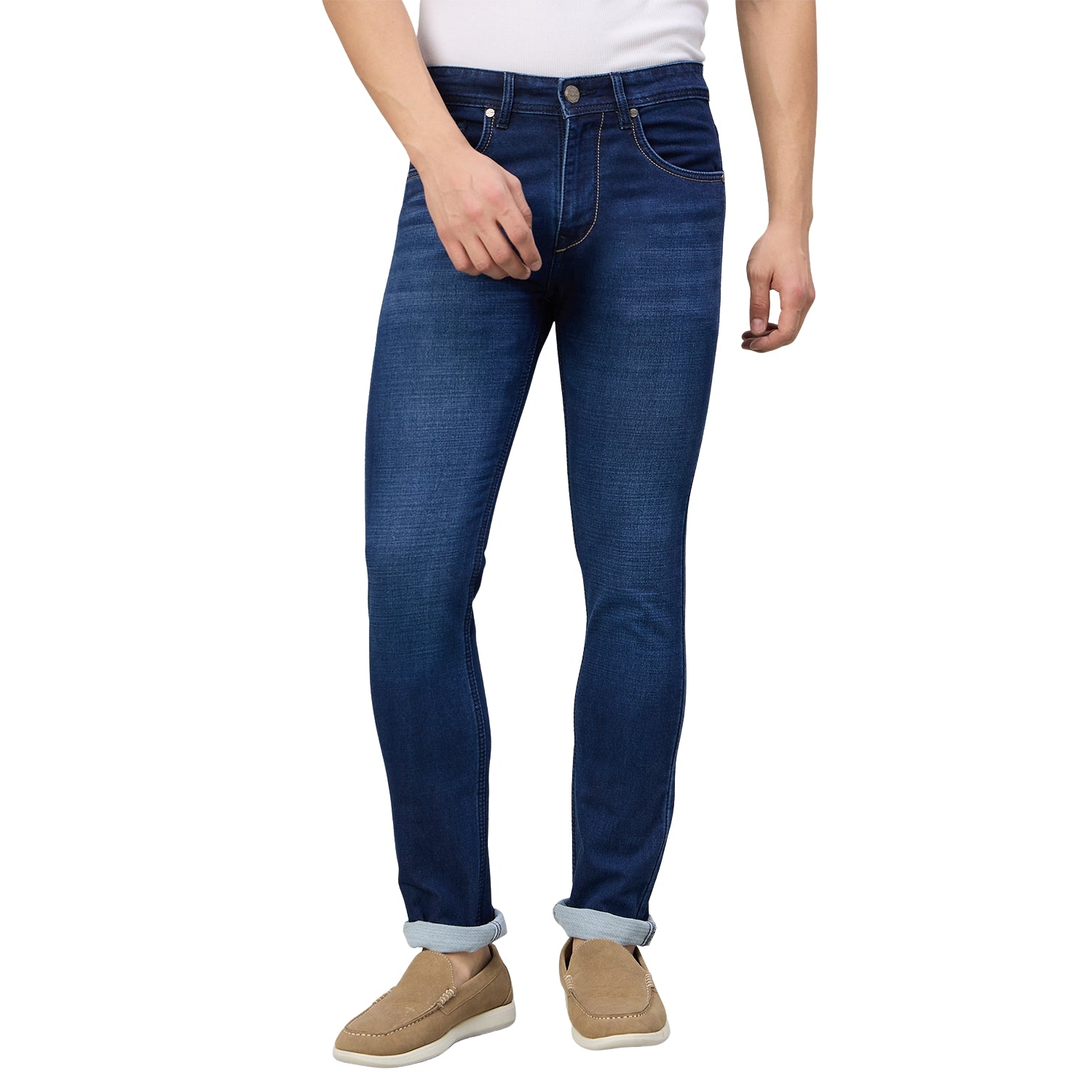 Duke Men Narrow Fit Stretchable Jeans (SDD9215N)